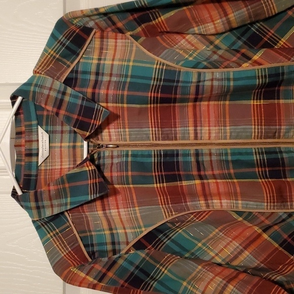 Christopher & Banks Petite Women's Plaid Lightweight Jacket Size LP - Picture 2 of 10